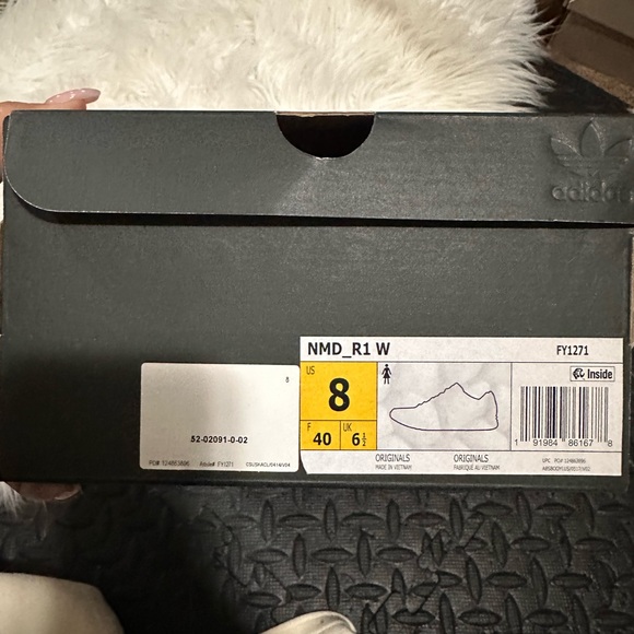 Bright tie dye Adidas NMD R1 W size 8 in box. - Picture 6 of 7
